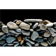 Autocolant Acvariu Stones on Black Background
