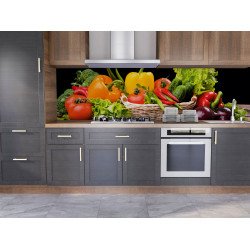 Autocolant bucatarie Assorted Row Organic Vegetables
