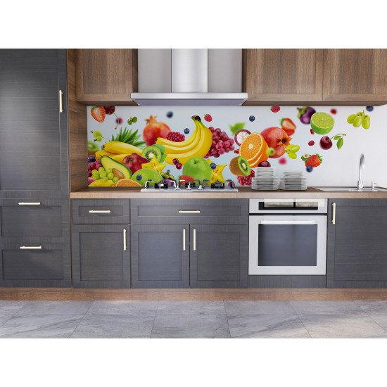 Autocolant bucatarie Flying Fruits