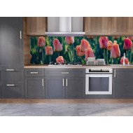 Autocolant bucatarie Pink Tulips