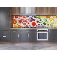 Autocolant bucatarie Sliced Fruits and Vegetables