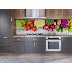 Autocolant bucatarie Vegetables on Marble Kitchen