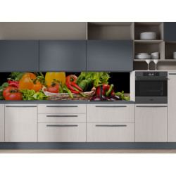 Autocolant bucatarie Assorted Row Organic Vegetables