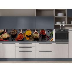 Autocolant bucatarie Assortment of Spices on Black