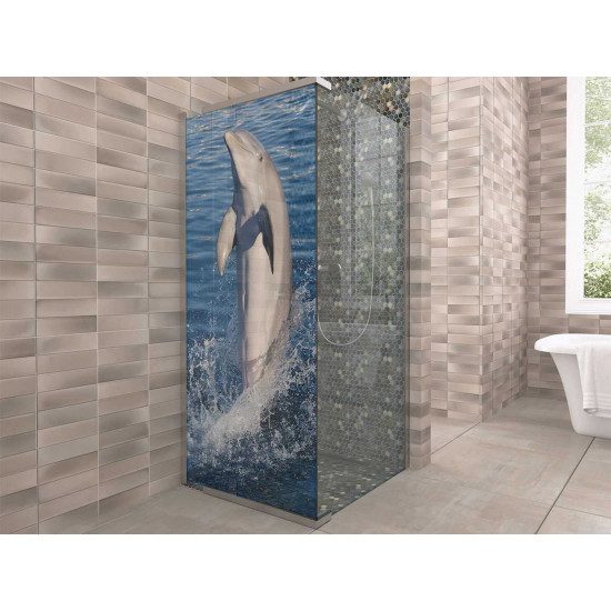 Autocolant Cabina Dus Acrobatics Dolphin