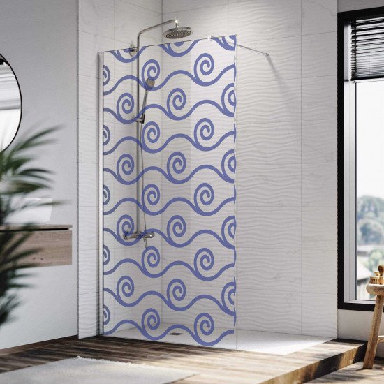 Autocolant Cabina Dus Circle Waves