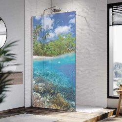 Autocolant Cabina Dus Coral Reef in Tropical Sea