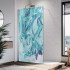Autocolant Cabina Dus Turquoise Plants