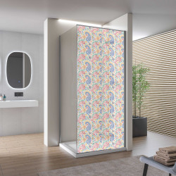 Autocolant Cabina Dus Colored Hand Drawn