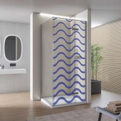 Autocolant Cabina Dus Line Waves