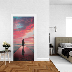 Autocolant usa Dock Beach Sunrise