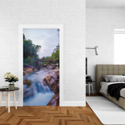Autocolant usa Stream Rocks Forest