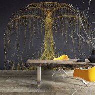 Fototapet Gold Abstract Ornamental Tree Fototapet Gold Abstract Ornamental Tree
