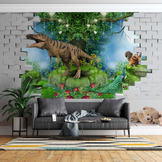 Fototapet Dinosaurs and Squirrels