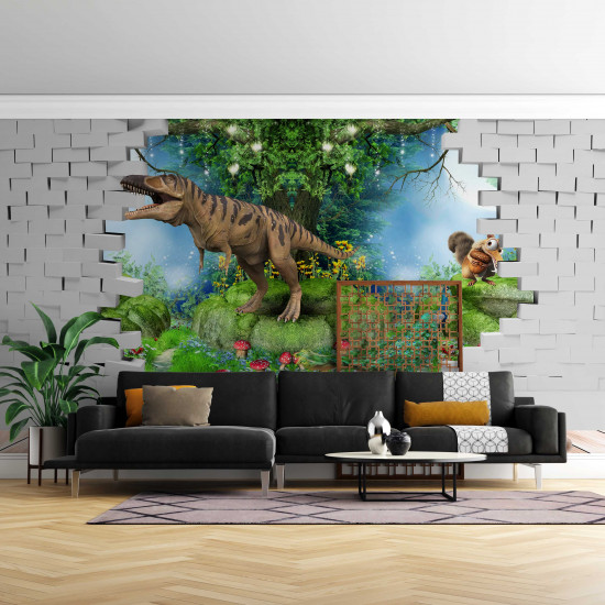 Fototapet Dinosaurs and Squirrels