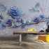 Fototapet Bright Abstract Blue Flower
