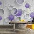 Fototapet Purple Dandelions with Circles
