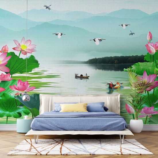 Fototapet Lotus Painting