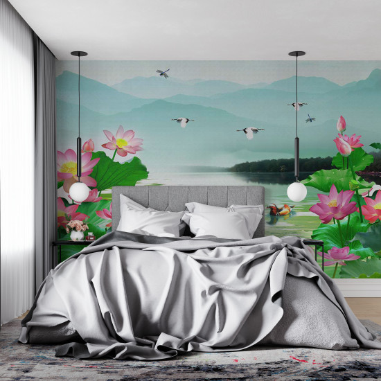 Fototapet Lotus Painting