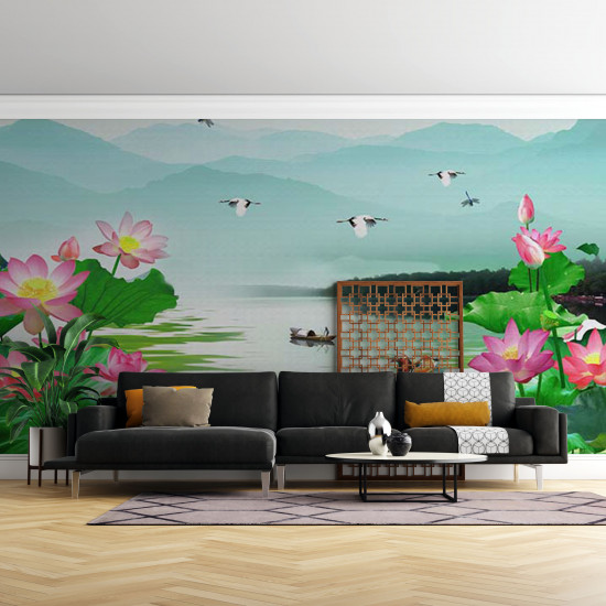 Fototapet Lotus Painting