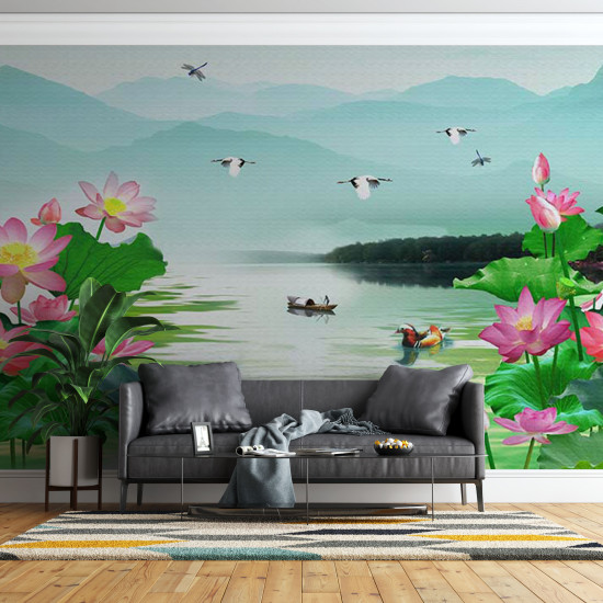 Fototapet Lotus Painting