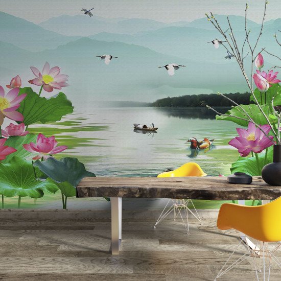 Fototapet Lotus Painting