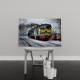 Tablou Canvas Diesel Locomotive in Russia