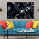 Tablou Canvas Abstract Black Crystal Background