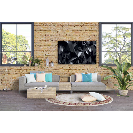 Tablou Canvas Abstract Black Crystal Background