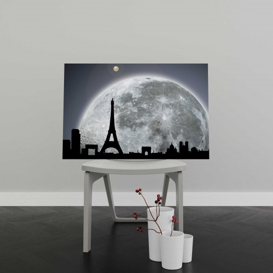Tablou Canvas Big Moon on Paris