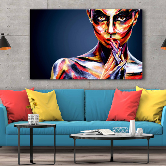 Tablou Canvas Colorful Girl Tablou Canvas Colorful Girl