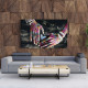 Tablou Canvas Colorful Hands on Tree Surface