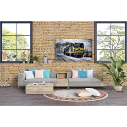 Tablou Canvas Diesel Locomotive in Russia