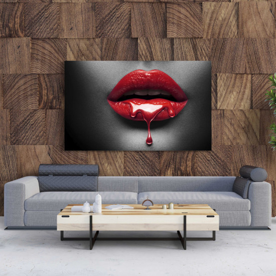 Tablou Canvas Glossy Red Lips