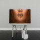 Tablou Canvas Liquid Metal Dripping from Gold Lips