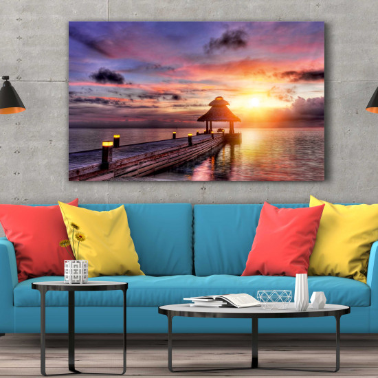 Tablou Canvas Maldives Sunset