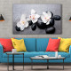 Tablou Canvas Orchids on Black Stones