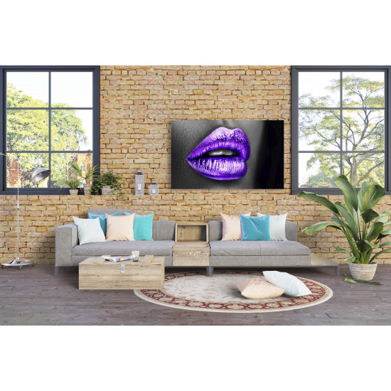 Tablou Canvas Purple Lips