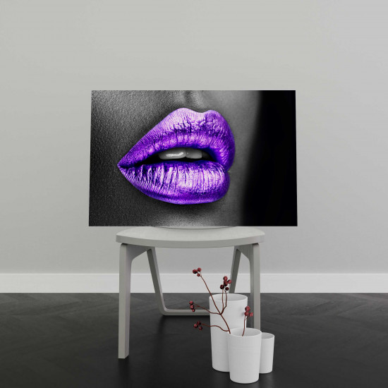 Tablou Canvas Purple Lips