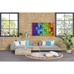 Tablou Canvas Rainbow of Colorful Blocks