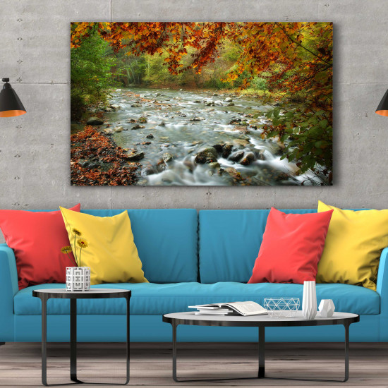 Tablou Canvas River in Autumn