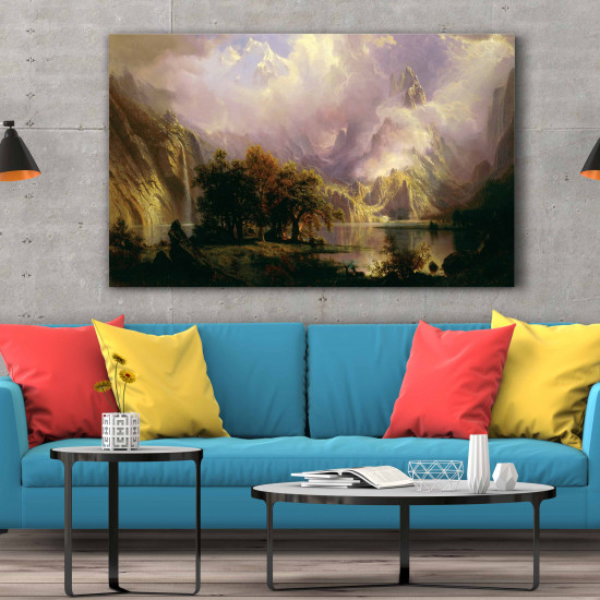 Tablou Canvas Rocky Mountain by Albert Bierstadt, 1870