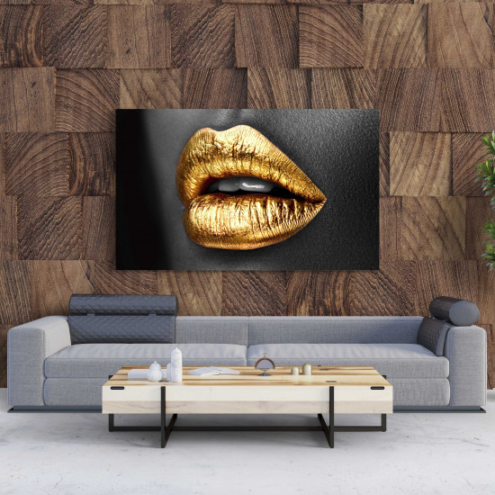 Tablou Canvas Sexy Golden Lips