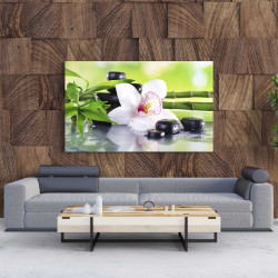 Tablou Canvas Spa Stones and White Orchid