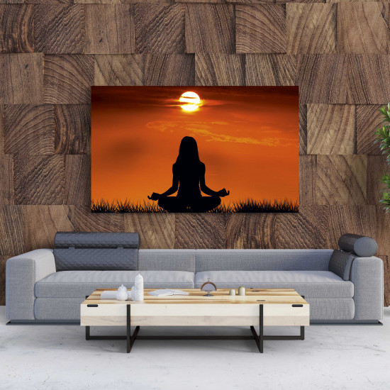 Tablou Canvas Sunrise Yoga