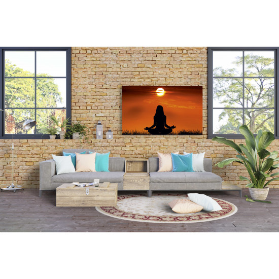 Tablou Canvas Sunrise Yoga
