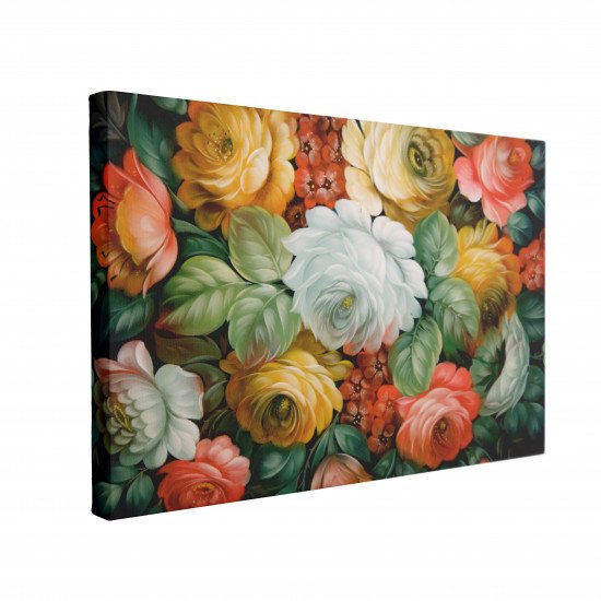 Tablou Canvas Floral Patterns of Russian National Crafts