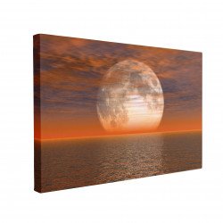 Tablou Canvas Moon on Night Sea