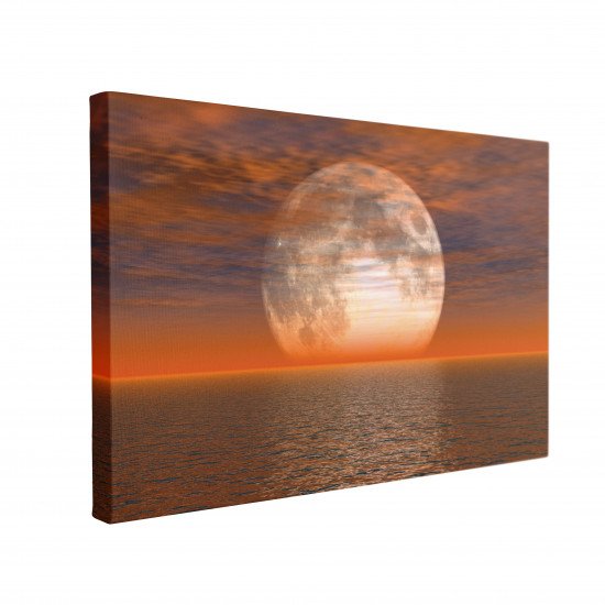 Tablou Canvas Moon on Night Sea