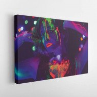 Tablou Canvas Neon Girl Party Tablou Canvas Neon Girl Party